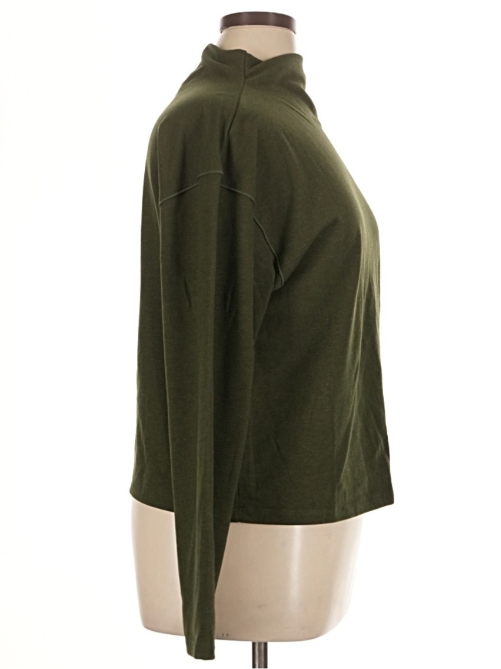 MELLODAY | Women's Forrest Green Mock Neck Sweater Size Medium